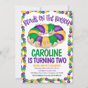 Mardi Gras Birthday Invitation