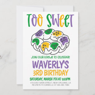 Mardi Gras Birthday Invitation