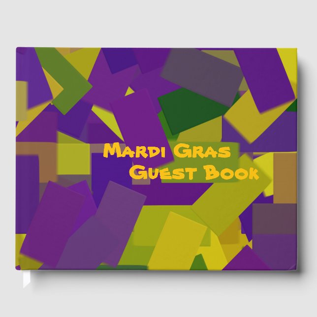 Mardi Gras Blocks Guest Book (Front)