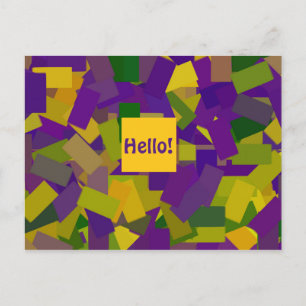 Mardi Gras Blocks Postcard