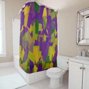 Mardi Gras Blocks Shower Curtain