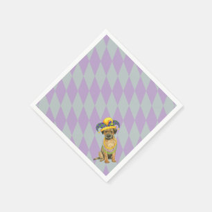 Mardi Gras Border Terrier Napkin