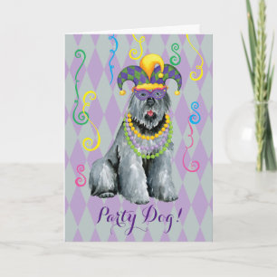 Mardi Gras Bouvier des Flandres Card