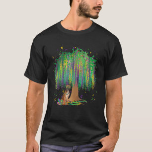 Mardi Gras Boxer Bead - Tree Bourbon Street T-Shirt