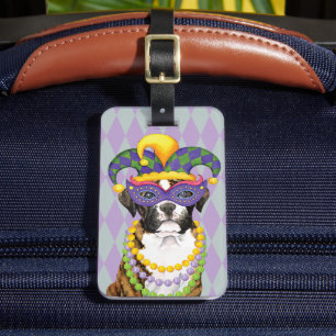 Mardi Gras Boxer Luggage Tag