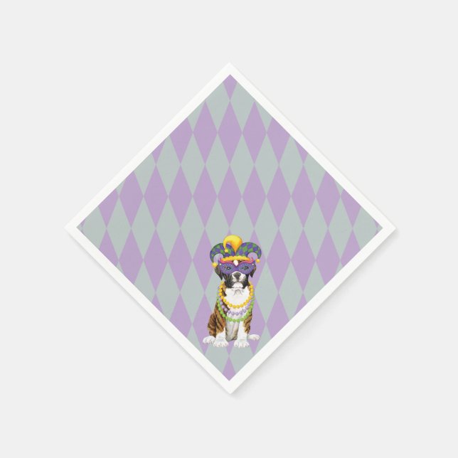 Mardi Gras Boxer Napkin (Corner)