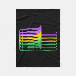 Mardi Gras Br Trombone Marching Orchestra  Fleece Blanket