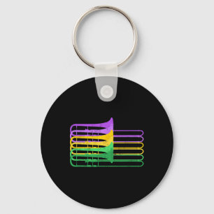 Mardi Gras Br Trombone Marching Orchestra Key Ring