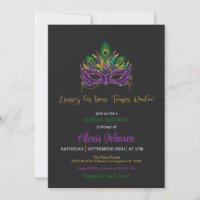 Mardi Gras Bridal Shower Invitation