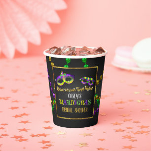 Mardi Gras Bridal Shower Paper Cup
