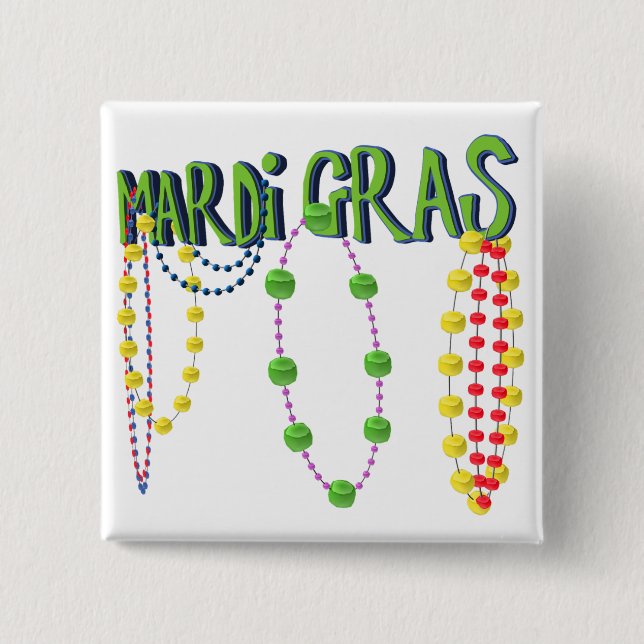 Mardi Gras button (Front)