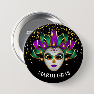 Mardi Gras Button Pin