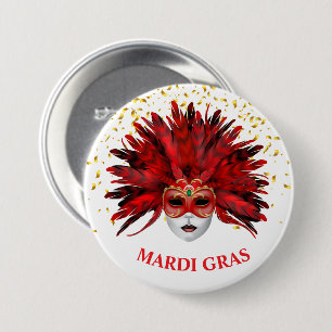 Mardi Gras Button Pin