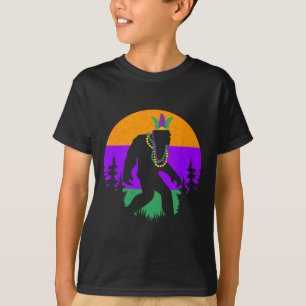 Mardi Gras Carnival Bigfoot New Orleans Cajun Fest T-Shirt