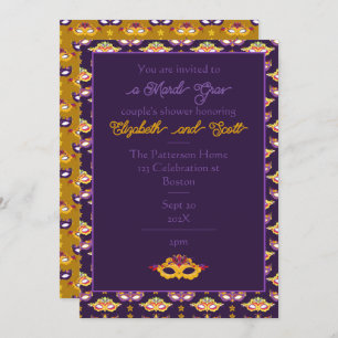 Mardi Gras Carnival Celebration Party Invitation