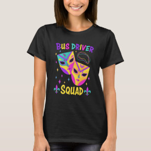 Mardi Gras Carnival Costume Bus Driver Squad  3 T-Shirt