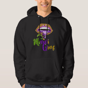 Mardi Gras Carnival Costume Purple Amp Gold Fleur  Hoodie