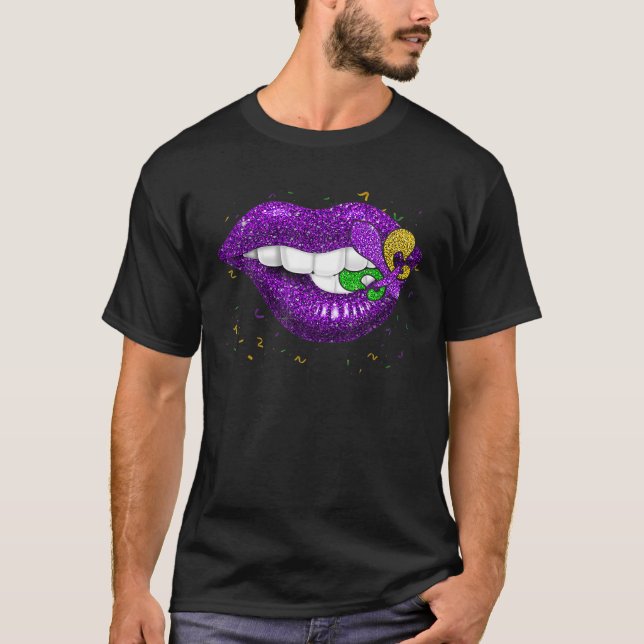Mardi Gras Carnival Costume Purple T-Shirt (Front)