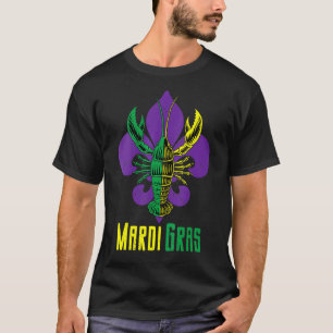 Mardi Gras Carnival Crawfish Stylised Lilly 1 T-Shirt