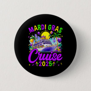 Mardi Gras Carnival Cruise 2025 Family Cruising 6 Cm Round Badge