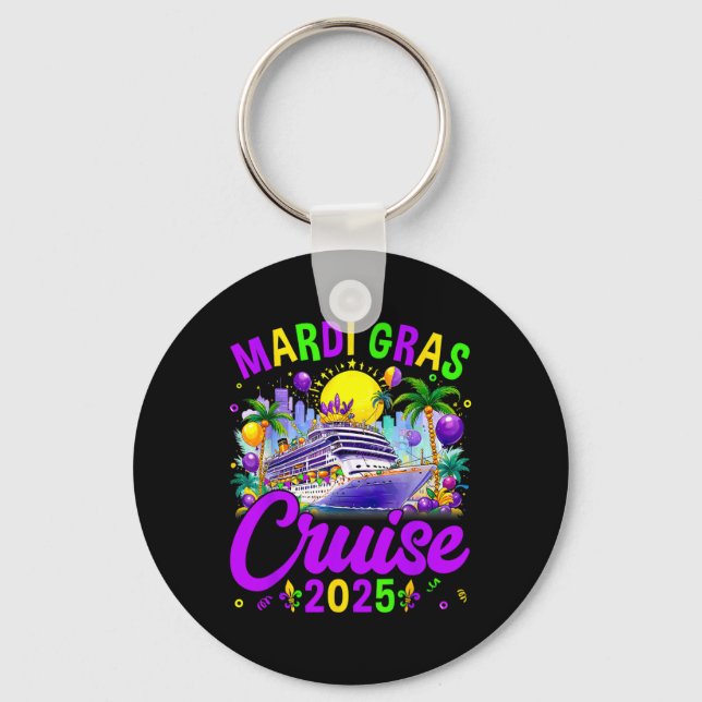 Mardi Gras Carnival Cruise 2025 Family Cruising  Key Ring (Front)