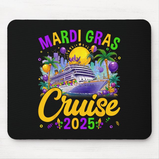 Mardi Gras Carnival Cruise 2025 Family Cruising Ma Mouse Mat (Front)