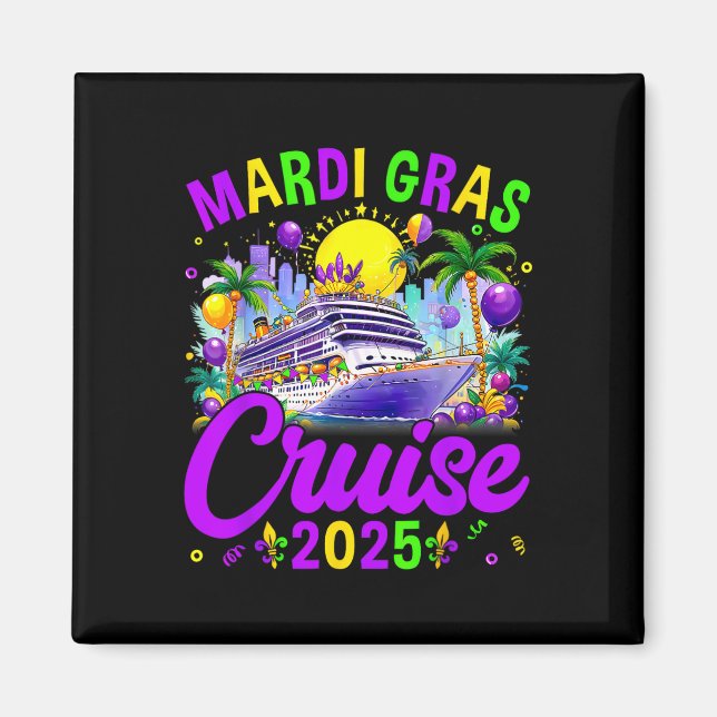 Mardi Gras Carnival Cruise 2025 Family Cruising  Magnet (Front)