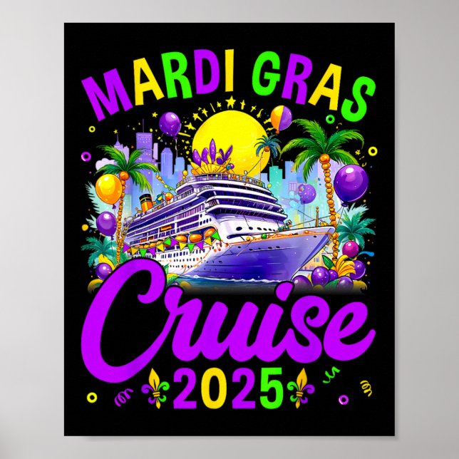Mardi Gras Carnival Cruise 2025 Family Cruising  Poster (Front)