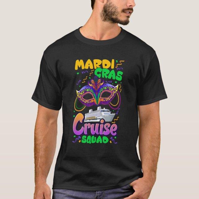 Mardi Gras Carnival Cruise Vacation Travel Group M T-Shirt (Front)