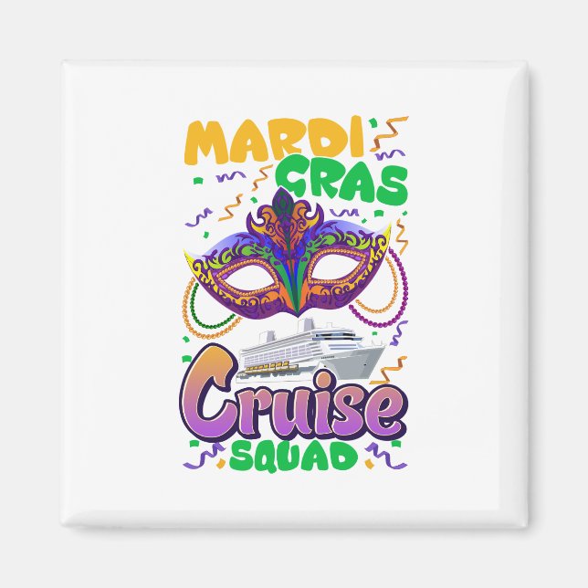 Mardi Gras Carnival Cruise Vacation Travel  Magnet (Front)