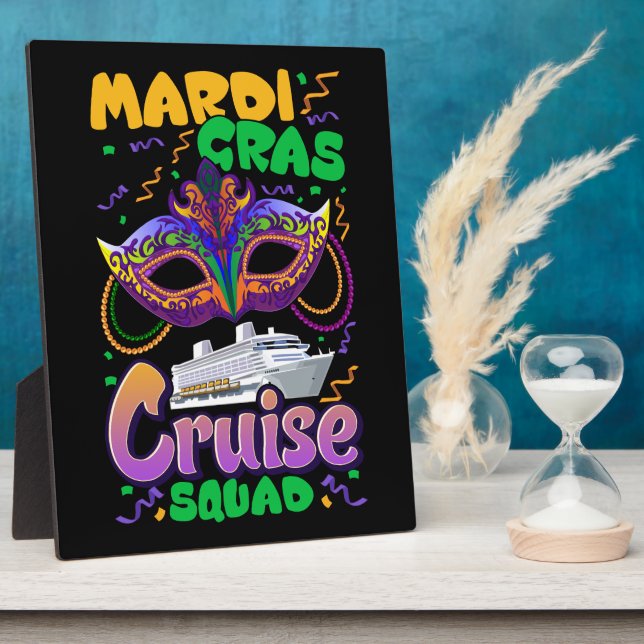 Mardi Gras Carnival Cruise Vacation Travel  Plaque (Side)