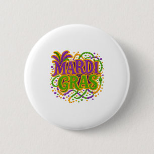 Mardi Gras Carnival Fat Tuesday Latch Hook Yarn Cr 6 Cm Round Badge