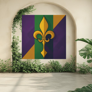 Mardi Gras Carnival Fleur-de-lis Culture Heritage  Poster