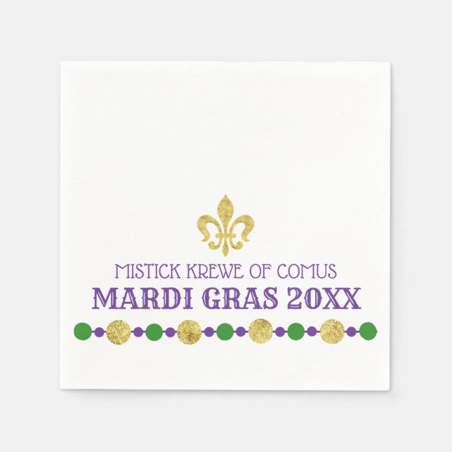 Mardi Gras | Carnival Masquerade Napkin (Front)