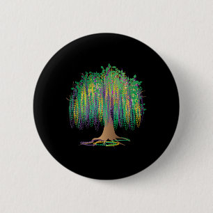 Mardi Gras Carnival Mexican Graphic Bead-tree Bour 6 Cm Round Badge