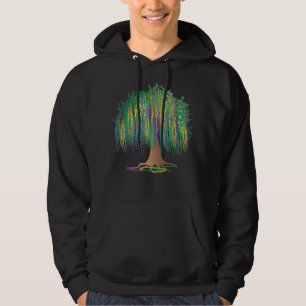 Mardi Gras Carnival Mexican Graphic Bead-Tree Bour Hoodie