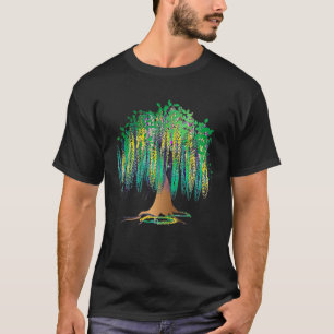 Mardi Gras Carnival Mexican Graphic Bead-Tree Bour T-Shirt