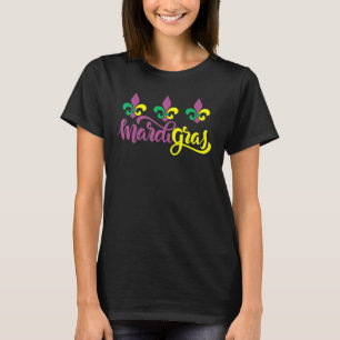 Mardi Gras Carnival New Orleans Fleur De Lis Cajun T-Shirt