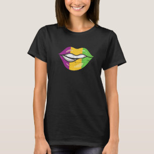 Mardi Gras Carnival Parade Women Lips Mardi Gras C T-Shirt