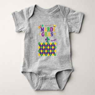 Mardi Gras Carnival Party Fleur de Lis Decoration Baby Bodysuit