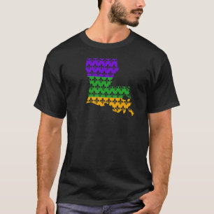 Mardi Gras Carnival Retro Louisiana Fleur De Lys C T-Shirt