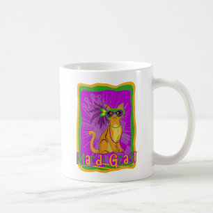 Mardi Gras Cat Coffee Mug