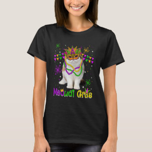 Mardi Gras Cat Cute Exotic Shorthair Cat Carnival T-Shirt