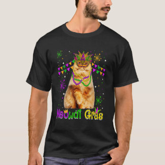 Mardi Gras Cat  Cute Persian Cat Carnival Mask T-Shirt