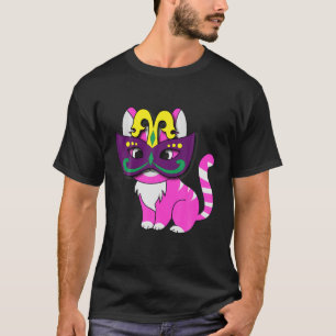 Mardi Gras Cat Funny Carnival Fat Tuesday Party T-Shirt