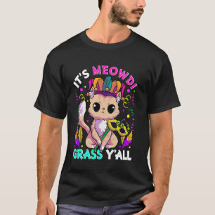 Mardi Gras Cat Kitty Meow Meowdi Gras Jester Hat B T-Shirt
