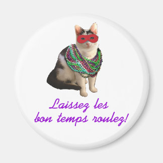 Mardi Gras Cat Magnet