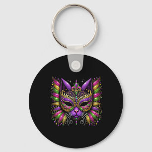 Mardi Gras Cat Mask New Orleans Women Kids Mardi G Key Ring