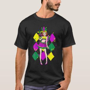 Mardi Gras Celebration Beads Necklace Party Festiv T-Shirt
