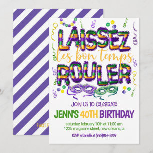 Mardi Gras Celebration Invitation